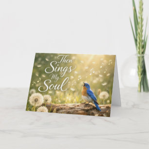 Carte Anniversaire 'Alors chante mon âme' avec Bluebird