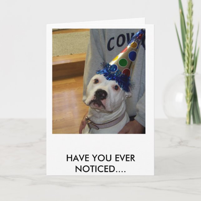 Carte anniversaire américain de bouledogue (Devant)