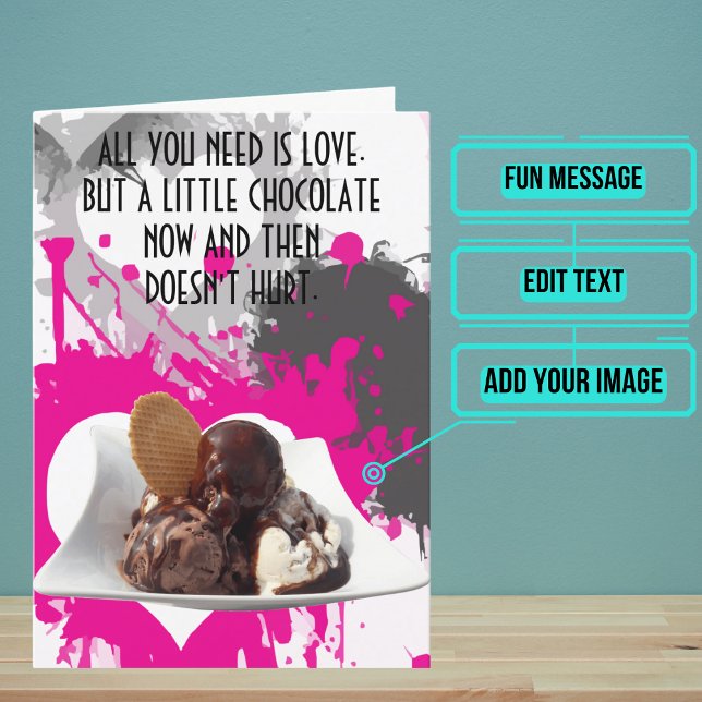 Carte Anniversaire amusant de l'amoureux du chocolat (This funny card is specifically for the friend in your life who is a chocolate lover. )