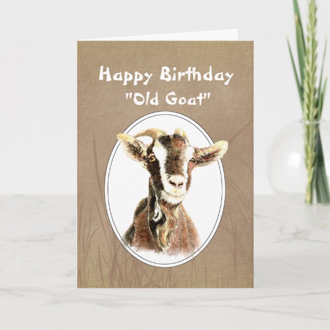 Carte Anniversaire amusant sur la colline Ancien Humour  (Devant)