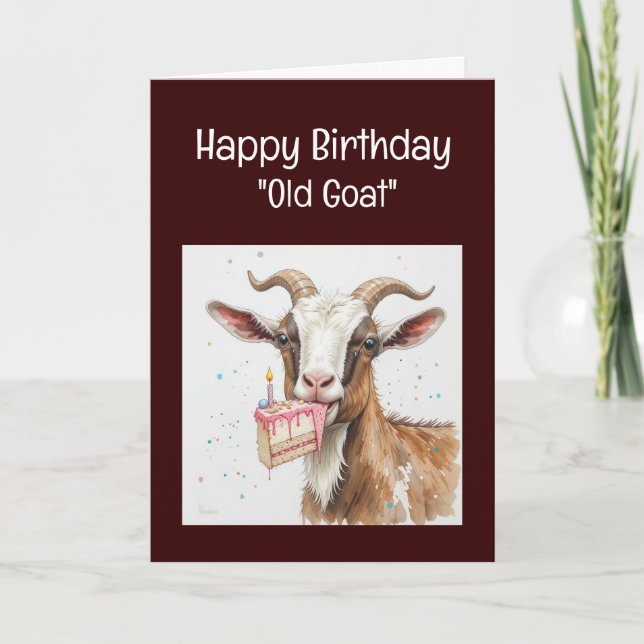 Carte Anniversaire amusant sur la colline Ancien Humour  (Devant)