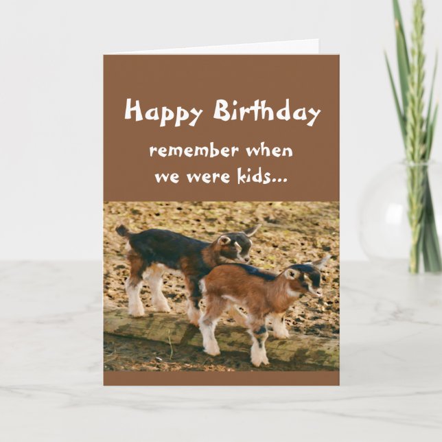 Carte Anniversaire amusant sur la colline Ancien Humour  (Devant)