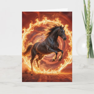 Carte Anniversaire année chinoise du Cheval de Feu