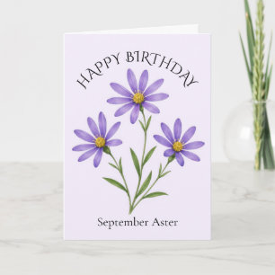 Carte Anniversaire Aster de Septembre