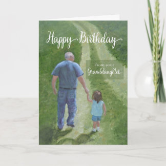 Carte Anniversaire au grand-père de la petite-fille