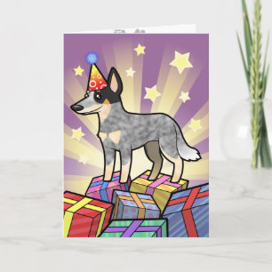 Carte Anniversaire Australian Cattle Dog / Kelpie