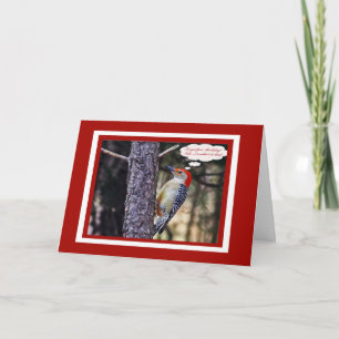 Carte Anniversaire Avec Funny Red Bellied Woodpeck
