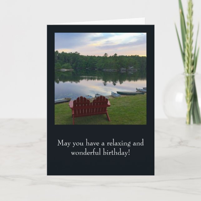 Carte Anniversaire - Avec image de Boothbay, Maine (Devant)