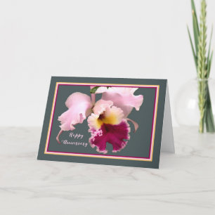 Carte Anniversaire avec orchidée Phalaenopsis