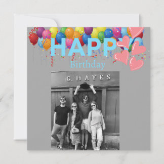 Carte anniversaire avec photo