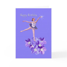 Anniversaire, ballerine et violettes