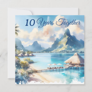 Carte Anniversaire Bora Bora Français Polynésie Voyage