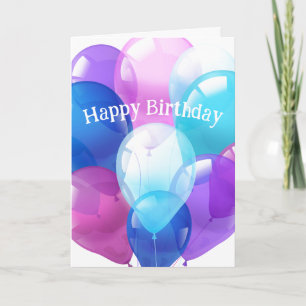 Carte Anniversaire Bouquet de ballons Journée spéciale