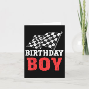 Carte Anniversaire Boy Race Voiture de course Voiture de