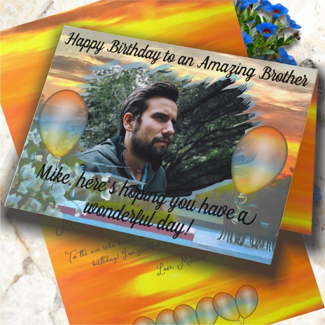 Carte Anniversaire Brother Sunset 2295 (Créateur téléchargé)