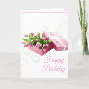 Carte Anniversaire Carte Tulips Rose