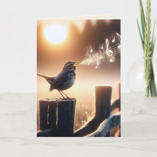 Carte Anniversaire chant d'oiseaux