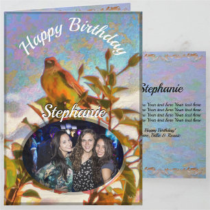 Carte Anniversaire Chanteur au bord de la piscine 2338