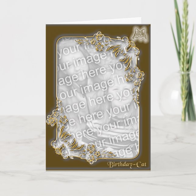 Carte Anniversaire - chat 2 (Devant)