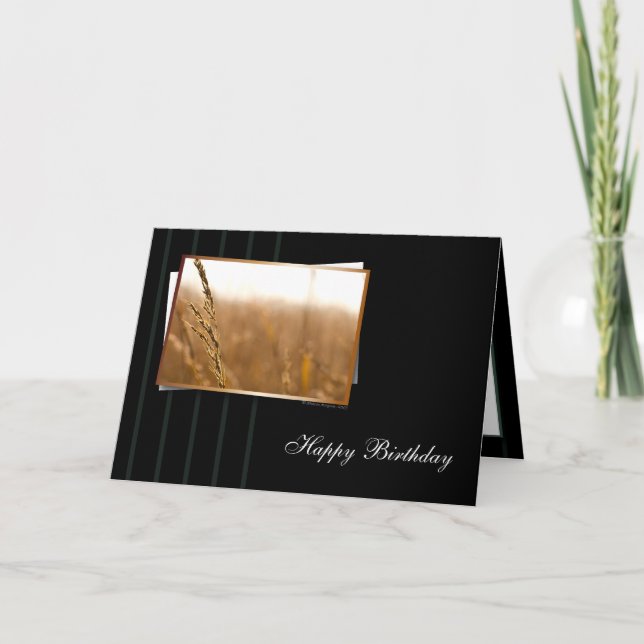 Carte Anniversaire chaud et élégant (Devant)