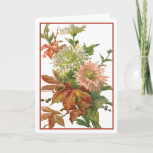 Carte Anniversaire Chrysanthemum Automne Art