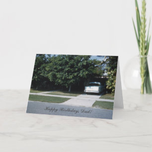 Carte Anniversaire classique de papas d'allée de voiture