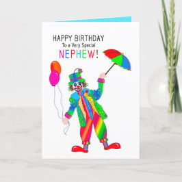 Carte Anniversaire, Clown, Nephew, Collection Kaleidosco