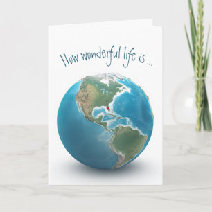 Carte Anniversaire Coeur Rouge Sur La Planète Terre