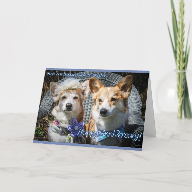 Carte Anniversaire Corgi (Devant)