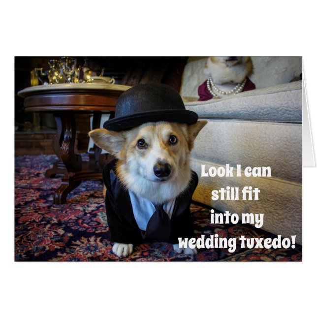 Carte Anniversaire Corgi (Devant horizontal)