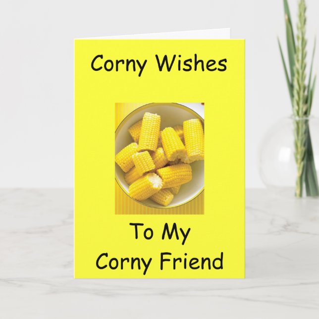 CARTE "ANNIVERSAIRE CORNY SOUHAITE À MON AMI CORNY" (Devant)