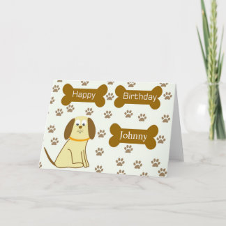 Carte Anniversaire Cute Doggie