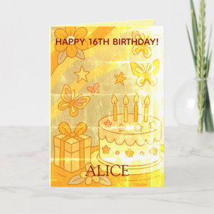 Carte Anniversaire d'adolescent vintage (Changer l'âge s
