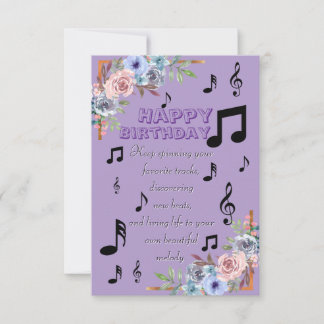 Carte Anniversaire d'amateur de musique