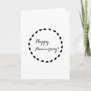 Carte Anniversaire d'amour minimaliste noir blanc