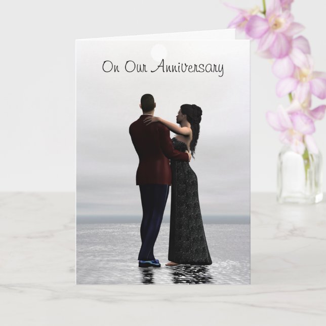 Carte Anniversaire Dancing Couple Fine Art (Orchidée)
