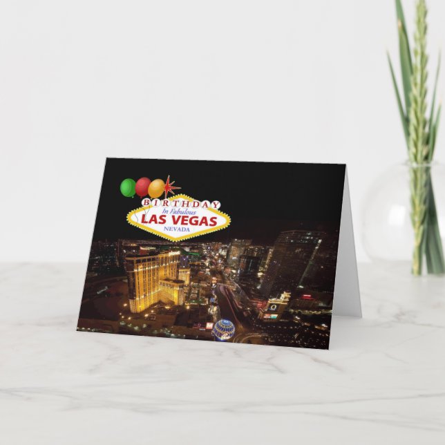 Carte ANNIVERSAIRE Dans Fabulous Las Vegas Card (Devant)