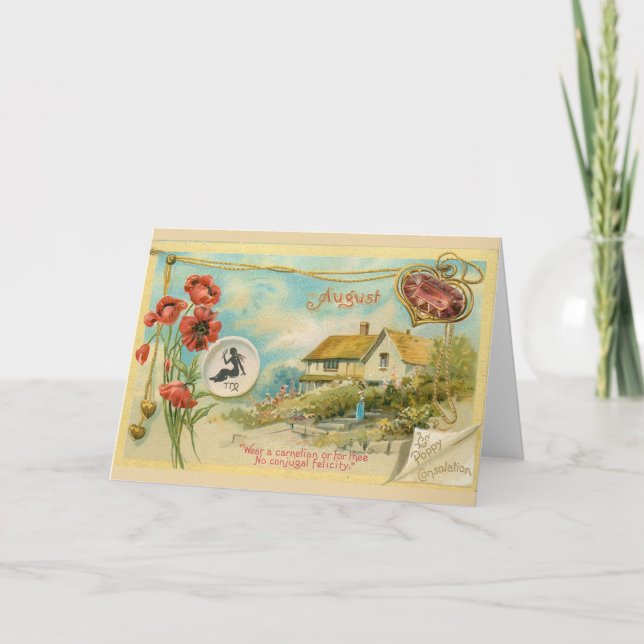 Carte Anniversaire d'août (Devant)