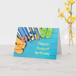 CARTE **ANNIVERSAIRE D'AOÛT*** ET SOUHAITS DE LA JOURNÉE