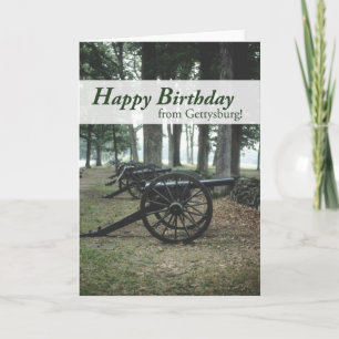 Carte Anniversaire de 2676 canons de Gettysburg