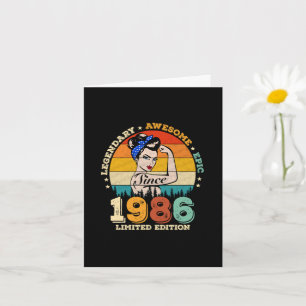 Carte anniversaire de 39 ans 1986 Vintage 39e anniversai