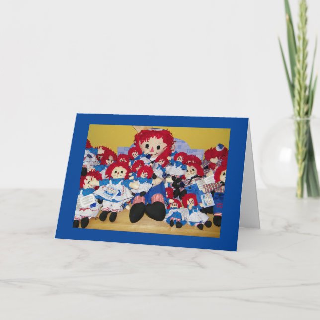 CARTE **ANNIVERSAIRE DE 3 ANS** DE RAGGEDY ANN CARD (Devant)