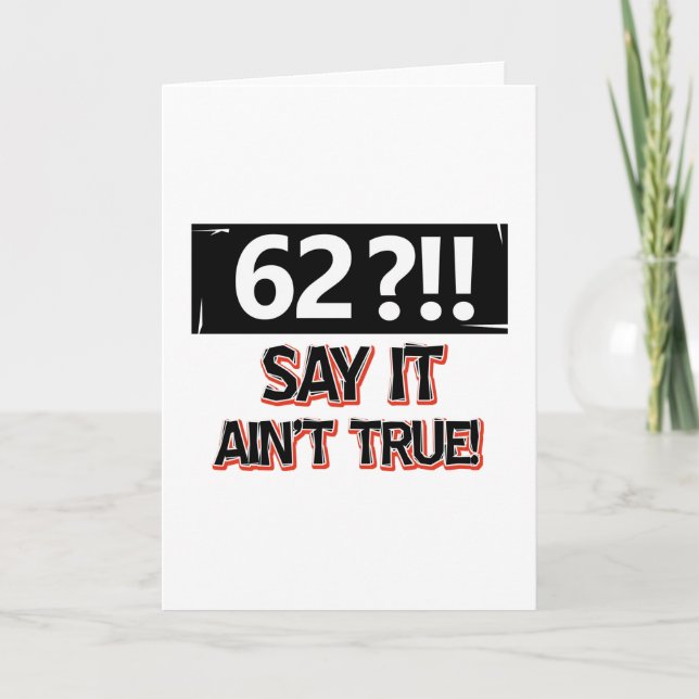 Carte Anniversaire de 62 ans (Devant)