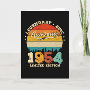 Carte anniversaire de 71 ans 1954 Magnifique 71e anniver