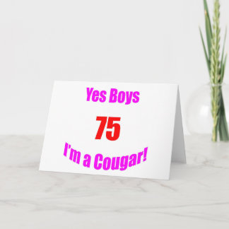 Carte Anniversaire de 75 pumas