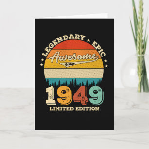 Carte anniversaire de 76 ans 1949 Magnifique 76e anniver
