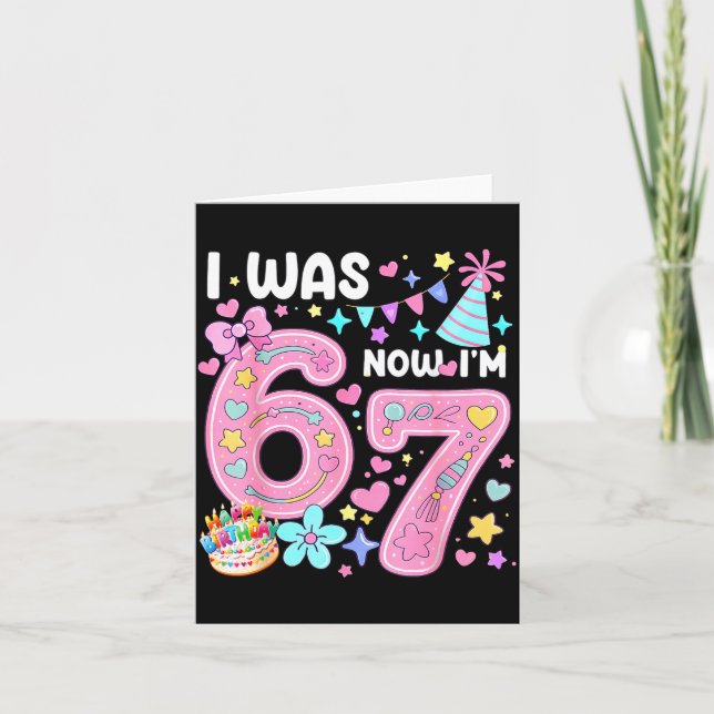 Carte Anniversaire de 7 Ans J'avais 6 Ans Maintenant J'a (Devant)