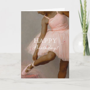 Carte Anniversaire de Ballerina à la peau moyenne