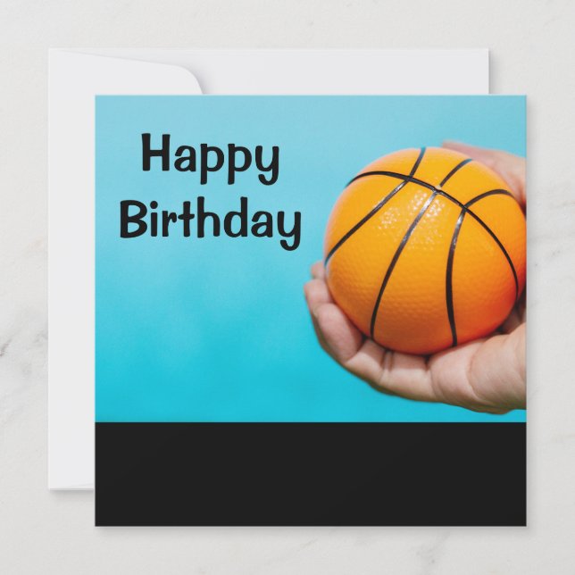 Carte anniversaire de basket-ball (Devant)