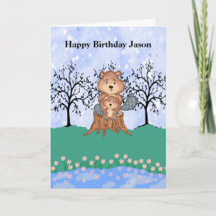 Carte Anniversaire de Beaver pour Son
